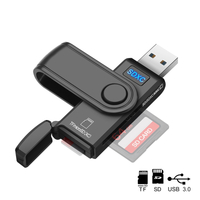 High Quality Portable Mini Size Usb 3.0 Card Reader 2 in 1 USB 3.0 SD/TF Card Reader for Camera