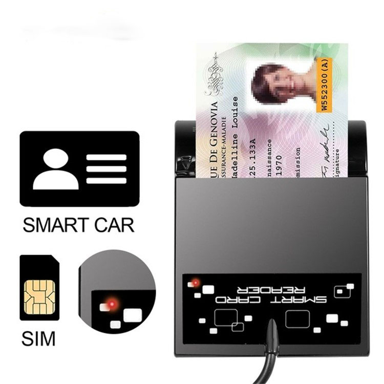 Factory OEM high speed USB Smart Card Reader ISO-7816 Credit Card Reader with SIM card Adapter
