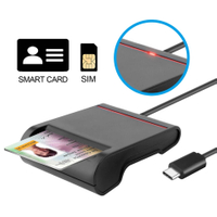 Top Selling USB Type C ATM Smart Credit Card Reader with SIM Card Adapter