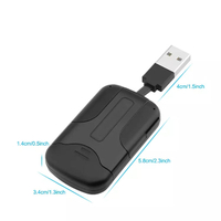  Portable USB 2.0 Flash Memory Card Reader with a Build-in Card Cover and 4 Slots card reader for TF/MMC
