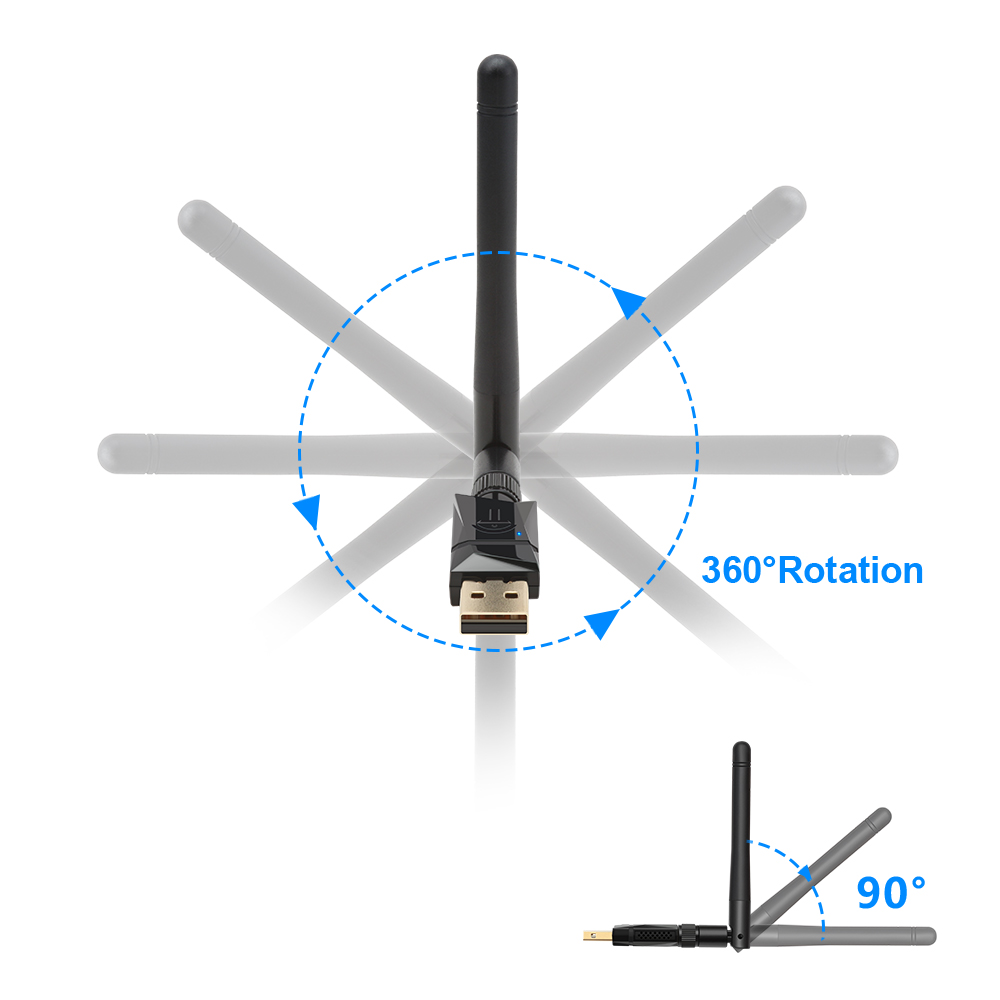 600Mbps Dual Band (2.4G/150Mbps+5G/433Mbps) Wireless USB Wifi Adapter 802.11N/G/B Antenna Network Lan Card For Win XP