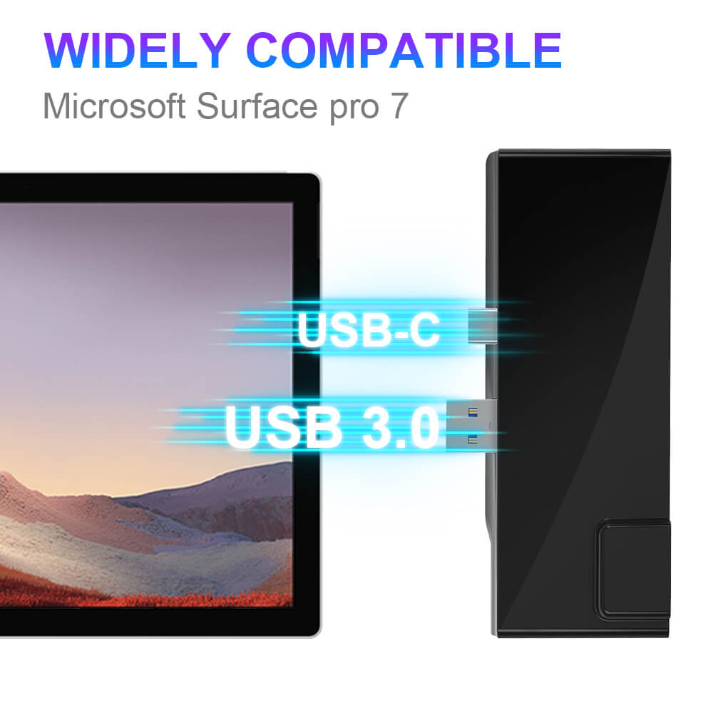 Surface Pro 7 Dock Hub with Ethernet Port USB 3.0 Port SD/TF Card Reader Docking Station for Surface Pro7