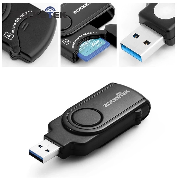 2-in-1 USB 3.0 SD / TF Card Reader Writer Adapter Memory Card Reader for Sd/tf Card