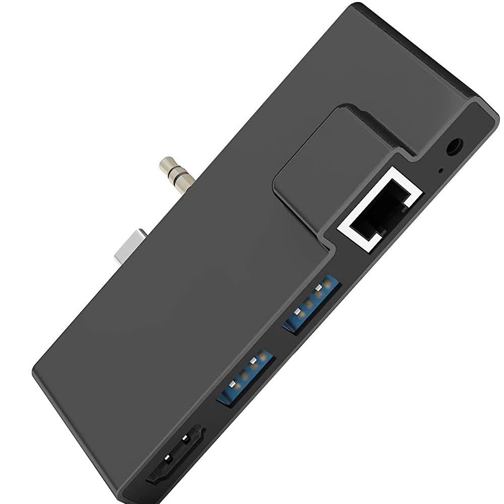 5 Ports USB To HDMI Hub Multi Ports Ethernet RJ45 Audio USB 3.0 Hub 4K30HZ HDMI Surface Go Hub