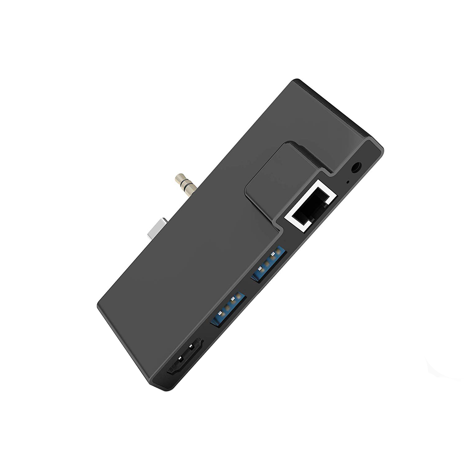 Type C Hub with HDMI Multiple Port 4K Mini LAN RJ45 Ethernet 3.5mm Audio Jack USB 3.0 Type C Hub 